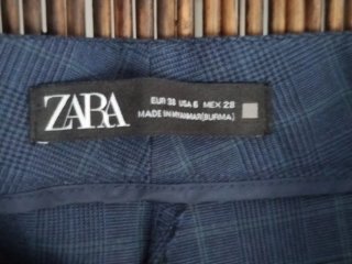 Pantalón de vestir azul ZARA T.38