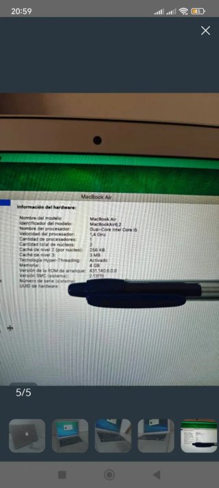 MacBook Air Plateado Apple