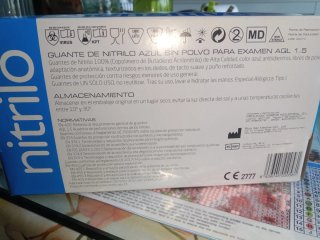 Guantes Nitrilo sanitario Talla L Sin Polvo