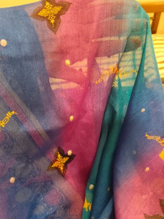 Pareo fluido XXL multicolor
