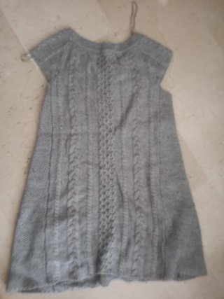 Vestido de lana mujer gris