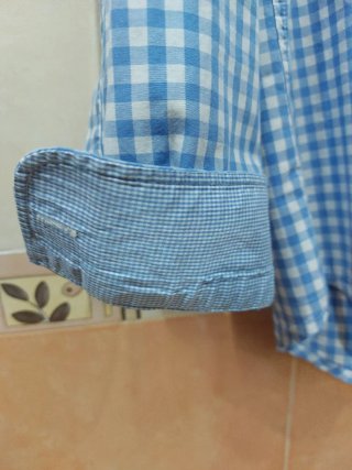 Camisa Sfera cuadros azul y blanco Talla M