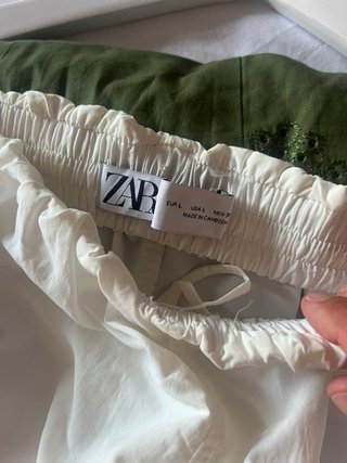 Falda globo Zara blanca