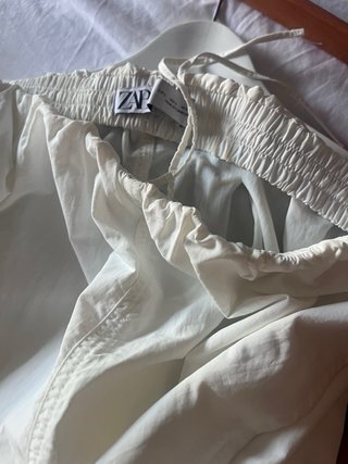 Falda globo Zara blanca