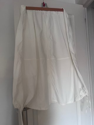 Falda globo Zara blanca