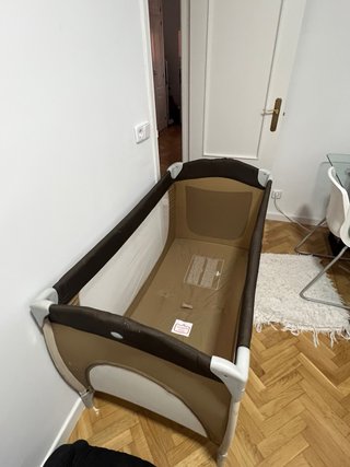 Cuna de viaje plegable con colchón plegable