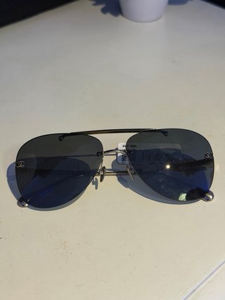 Gafas Chanel Piloto Titanio Negro Dorado