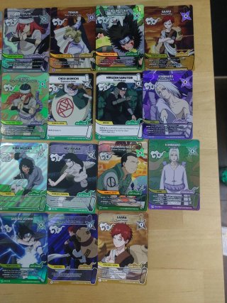 Lotto 23 carte Naruto Mythos TCG
