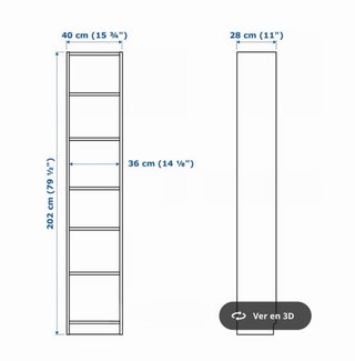 Estantería Billy Ikea Roble Claro / Abedul