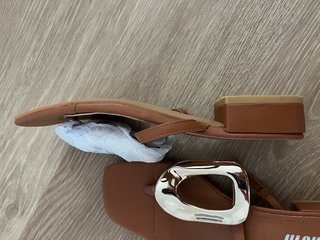 Zapatos tacón Zara plateados talla 38