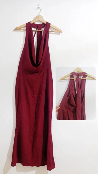 Vestido elegante granate Talla S/M