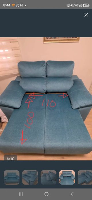 Sofá Cama Azul Teal Nuevo