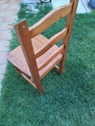 Silla de madera de pino 8 unidades