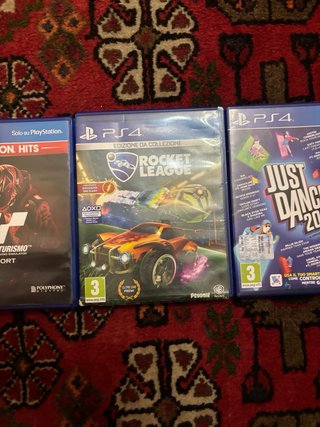 PS4 Giochi: Gran Turismo, Rocket League, Just Danc