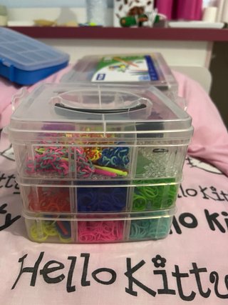 Kit Gomitas Pulseras Multicolor y Morado