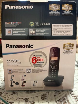 Teléfono Inalámbrico Panasonic KX-TG1611 Negro