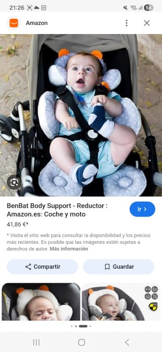 Cojín reductor silla coche bebé Benbat