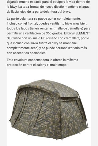 Bivvy Prologic Element SLR Camo + Cobertor