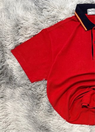 Polo Burberry Vintage Estilo España Rojo