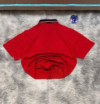 Polo Burberry Vintage Estilo España Rojo