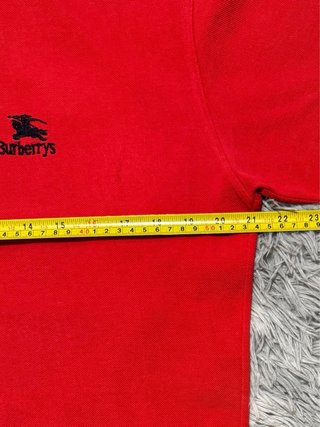 Polo Burberry Vintage Estilo España Rojo