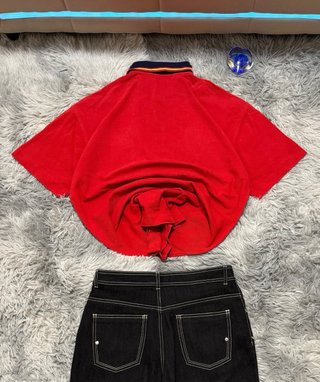 Polo Burberry Vintage Estilo España Rojo
