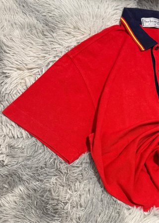 Polo Burberry Vintage Estilo España Rojo