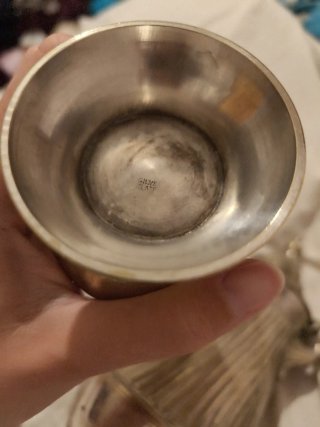 Juego té café bañado plata