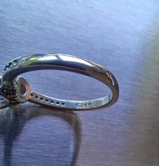 Anillo Plata Ley 925 Compromiso /Solitario Corona