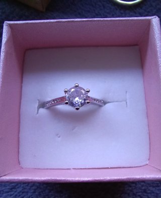 Anillo Plata Ley 925 Compromiso /Solitario Corona