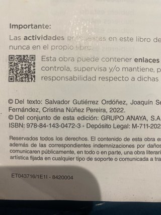 Lengua y literatura 1 ESO