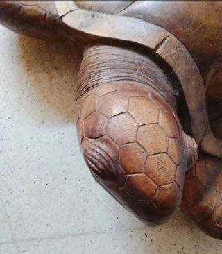 Tortuga gigante.Artesanía Vintage. Madera africana
