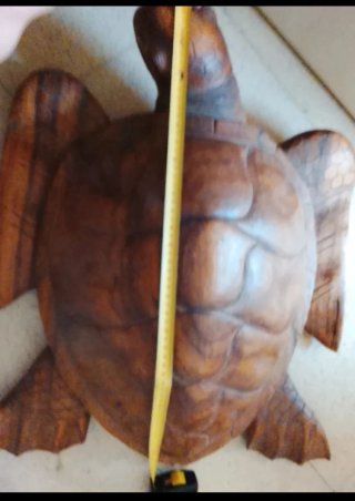 Tortuga gigante.Artesanía Vintage. Madera africana
