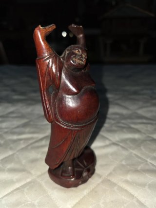 Buda de la Felicidad talla en Madera