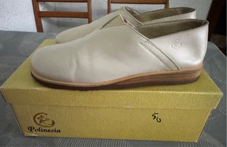 Vintage Zapato Polinesia Guante Beige Verano