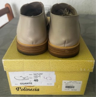 Vintage Zapato Polinesia Guante Beige Verano