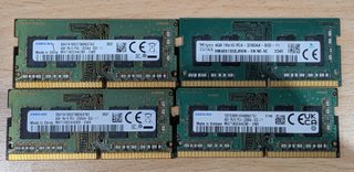 4x Módulos RAM 4GB DDR4 PC4-3200AA