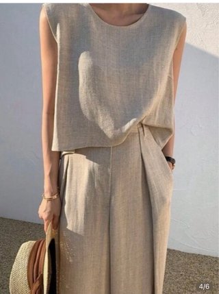 Conjunto beige talla única