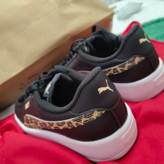 Zapatillas Puma Negras  Estampado Animal plataform
