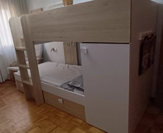 Cama Tren Infantil/Juvenil con Armario