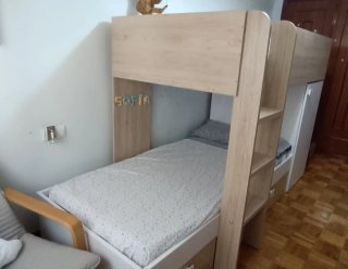 Cama Tren Infantil/Juvenil con Armario
