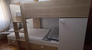 Cama Tren Infantil/Juvenil con Armario