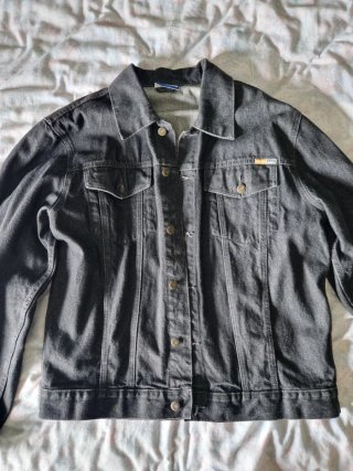 Cazadora vaquera hombre negra talla única