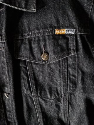 Cazadora vaquera hombre negra talla única