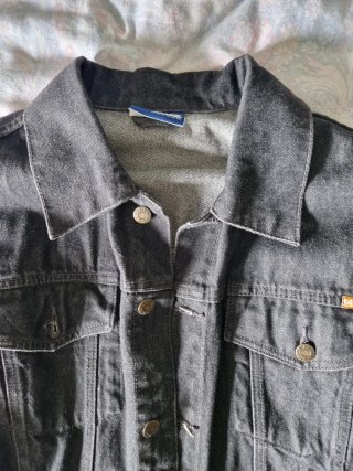 Cazadora vaquera hombre negra talla única