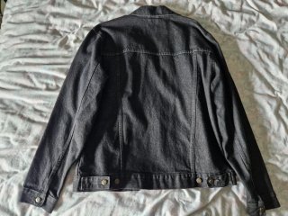 Cazadora vaquera hombre negra talla única