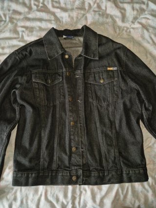 Cazadora vaquera hombre negra talla única