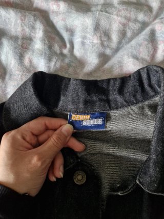 Cazadora vaquera hombre negra talla única