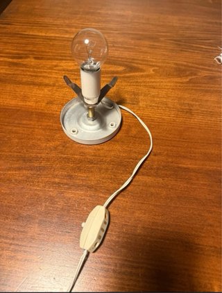 Lampada vintage fungo arancione e bianco