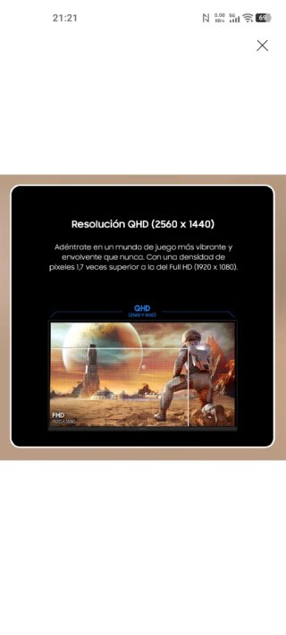 Monitor Gaming Samsung Odyssey G5 27 WQHD 2K 165Hz
